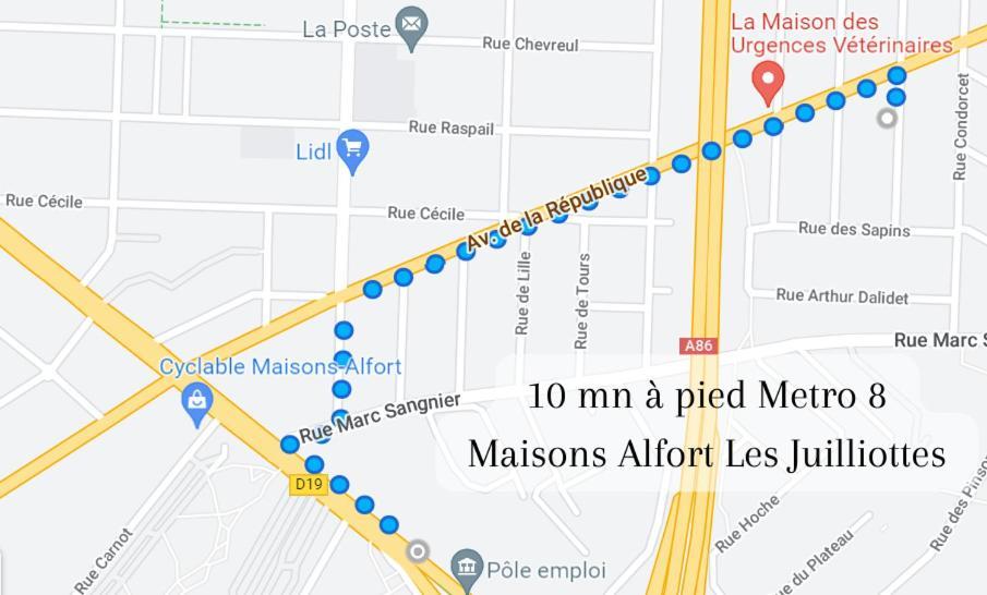 Grand App Rénové, métro Ligne 8, parking dans la rue gratuit, grand lit haut de gamme :) Maisons-Alfort Exterior foto